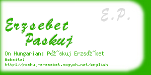 erzsebet paskuj business card